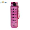 RPET eco-friendly motivational bottle with logo print, pink