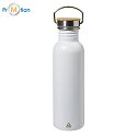 Nerezová EKO fľaša 750ml s potlačou loga, biela