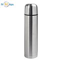 veľká nerezová termoska 1000ml, poltač loga, strieborná
