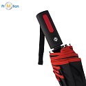 CLARIMO automatic folding umbrella, red with logo print 4