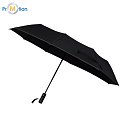 CLARIMO automatic folding umbrella, green with logo print