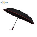 CLARIMO automatic folding umbrella, red with logo print 2