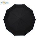CLARIMO automatic folding umbrella, blue with logo print 2