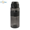 RPET eko športová fľaša 700ml s potlačou loga, čierna