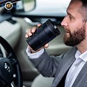 HUSAVIK thermos mug 320 ml, black with logo print 4