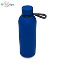 MENDOZA DUO thermos with handle 500 ml, dark blue with logo print