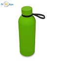MENDOZA DUO thermos with handle 500 ml, lime green with logo print