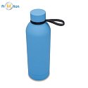 MENDOZA DUO thermos with handle 500 ml, light blue with logo print