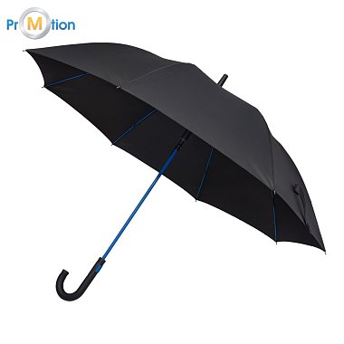 SANTANO automatic umbrella, blue windproof with logo print