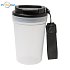 Travel mug/cup with logo print, white