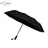 CLARIMO automatic folding umbrella, blue with logo print