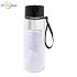RPET sports bottle with logo-printed towel, white