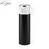 Double-walled stainless steel thermos (90% recycled) with matte finish 490 ml black with cup, logo print