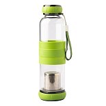 tea bottle with glass strainer, logo printing