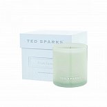 luxury candle with logo print, white