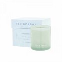 luxury candle with logo print, white