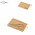 bambusová doska na krájanie s nožmi, potlač loga