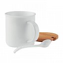 Mug with bamboo lid