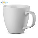 PANTHONY MAT. Mug made of hydroglazed porcelain with a volume of 450 ml, white, logo print