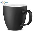 PANTHONY MAT. Mug made of hydroglazed porcelain with a volume of 450 ml, black, logo print