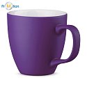 PANTHONY MAT. Mug made of hydroglazed porcelain with a volume of 450 ml, purple, logo print