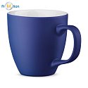PANTHONY MAT. Hydroglazed porcelain mug with a volume of 450 ml, royal blue, logo print