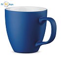 PANTHONY MAT. Mug made of hydroglazed porcelain with a volume of 450 ml, blue, logo print