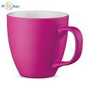 PANTHONY MAT. Mug made of hydroglazed porcelain with a volume of 450 ml, pink, logo print