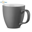PANTHONY MAT. Mug made of hydroglazed porcelain with a volume of 450 ml, gray, logo print