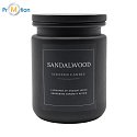 SANDALWOOD vonná svíčka ve skle, černá s tiskem loga 4