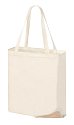 Collapsible cotton shopping bag with print
