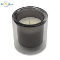 GLASEN scented candle in glass, black with logo print