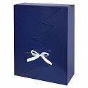 vánoční dárková krabice modrá s tiskem loga