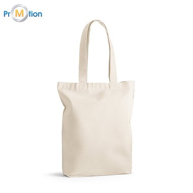 LIVINGSTON. Bag made of 100% cotton (220 g/m²) Light natural, logo print