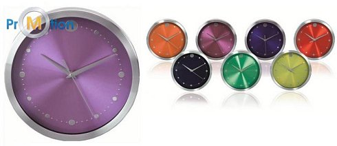 elegantné reklamné nástenné hodiny z kovu