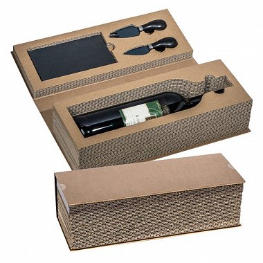 gift set for wine and cheese with logo printing