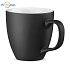 PANTHONY MAT. Mug made of hydroglazed porcelain with a volume of 450 ml, black, logo print