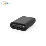 97198 LEAKEY 10. Power banka 10 000 mAh zo recyklovaného ABS (100 % rABS) Black