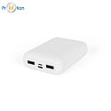 97198 LEAKEY 10. Power banka 10 000 mAh zo recyklovaného ABS (100 % rABS) White