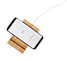 Wireless mobile phone charger made of bamboo with logo printing