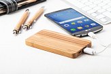 Power bank made of bamboo with logo