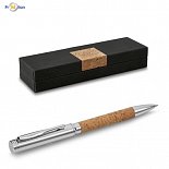 cork pen in box with engraving logo