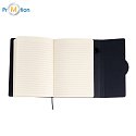 NESTOR notebook A5 made of RPET, dark blue with logo print 3