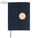 NESTOR notebook A5 made of RPET, dark blue with logo print 4