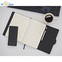 NESTOR notebook A5 made of RPET, dark blue with logo print 5