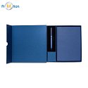 SOLENE notebook and pen gift set, blue, logo print