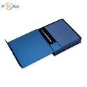 SOLENE notebook and pen gift set, blue, logo print 2
