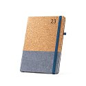 Quental B5 weekly cork diary blue with logo print