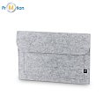 FELPY SLEEVE. Taška na notebook z recyklovanej plsti (100% rPET) šedá, potlač loga