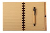 notebook from bamboo with pen